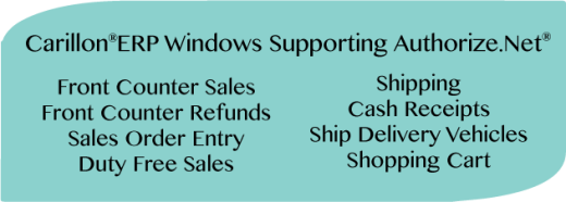 Carillon ERP payment processing with Authorize.Net